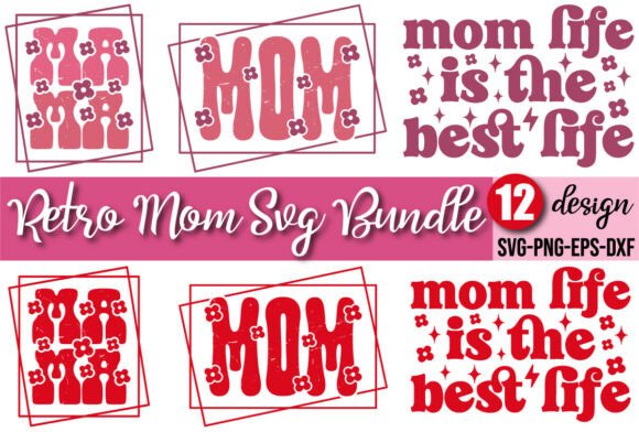 12 Retro Mom SVG Bundle