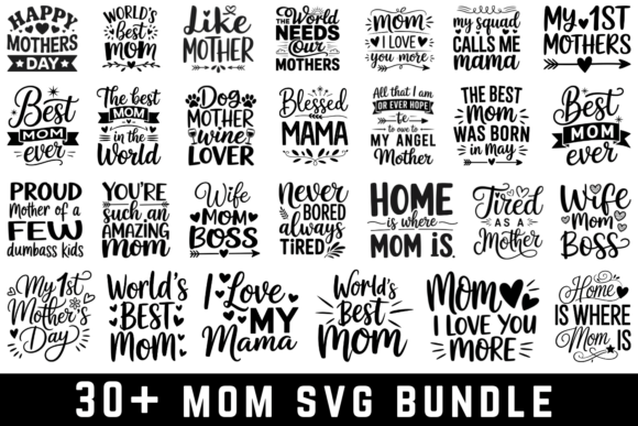 30 Mom Svg Bundle Svg Cut File Review