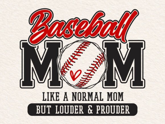 Baseball Mom SVG: Loud & Proud Varsity Design