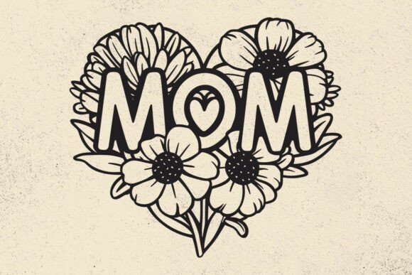 Flower Heart SVG: Flowers, Love, Mom