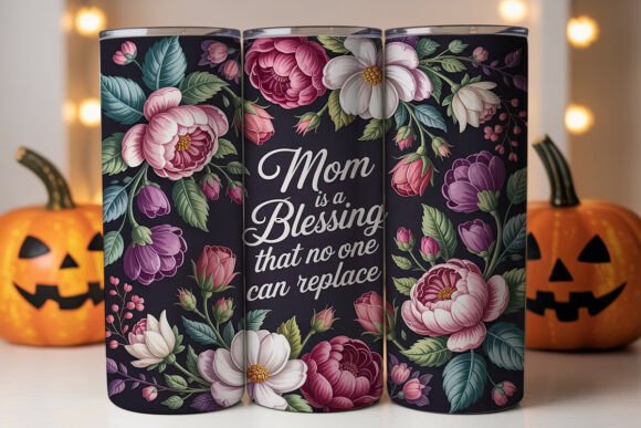 Mom Floral Blessing Tumbler Wrap