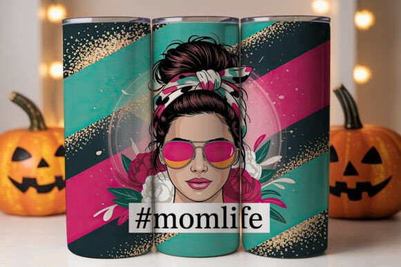Mom Life Floral Tumbler Wrap