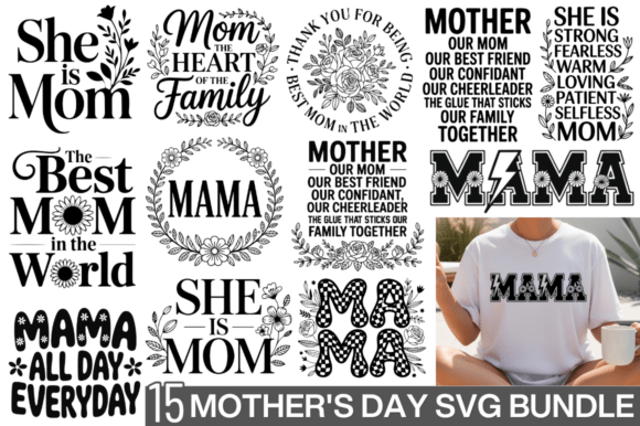 Mother’s Day SVG Bundle, Mom SVG Design