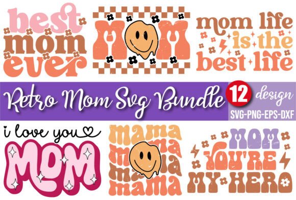 Retro Mom SVG Bundle 4