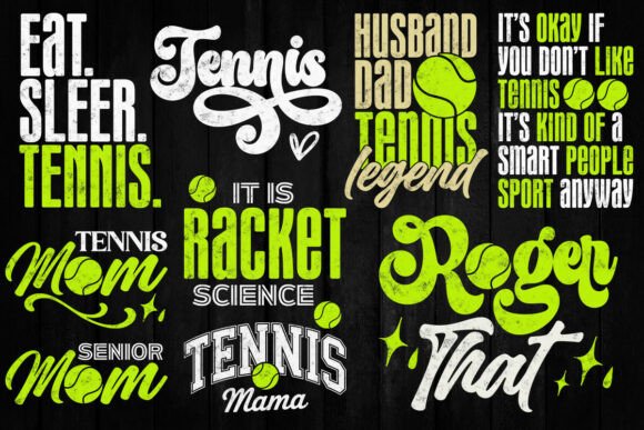 Tennis Bundle SVG: Tennis Mom & Fan Designs